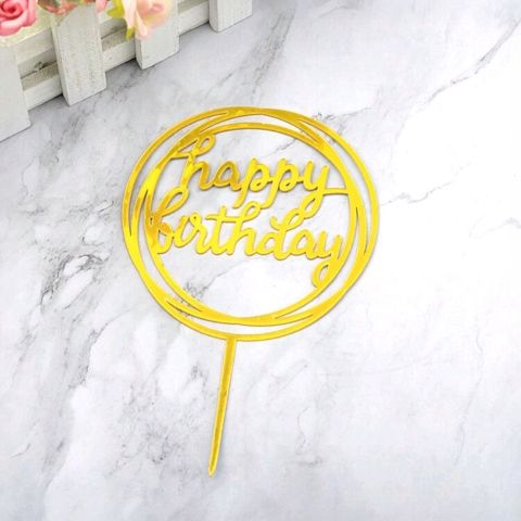 1 Topper Tort Plexiglas Auriu (Gold
