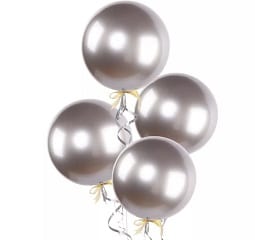 BALON JUMBO ARGINTU CHROME - 50 CM