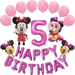 SET 13 BALOANE CU BANNER SI CIFRA - MINNIE