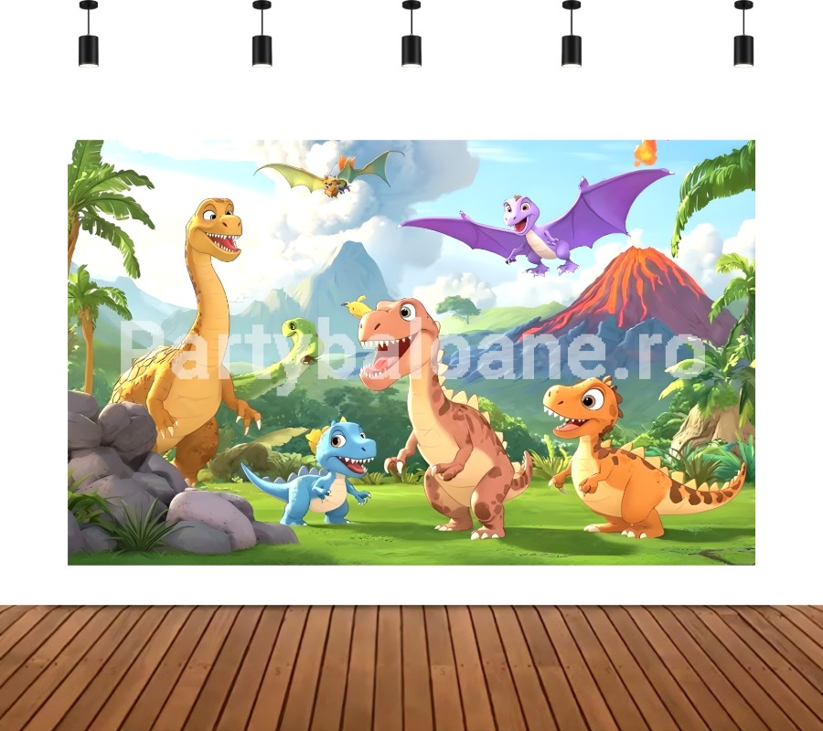 BACKGROUND TEXTIL PENTRU ARANJAMENT ARCADA CU DINOZAURI COD 525B