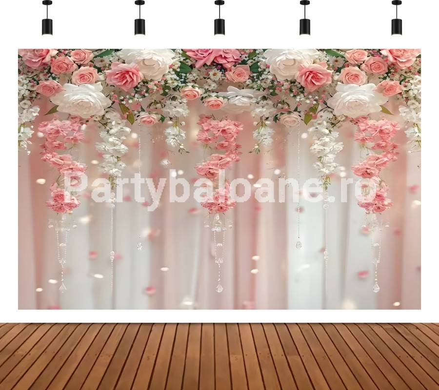 BACKGROUND TEXTIL PENTRU ARANJAMENT ARCADA - FLORI COD 589B