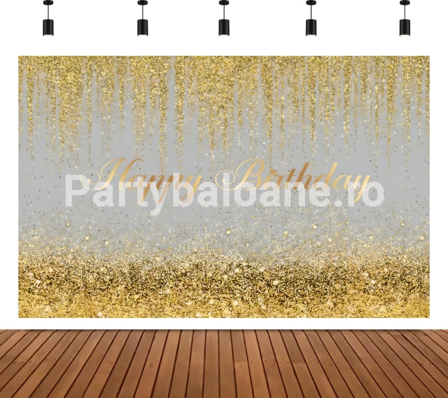 BACKGROUND TEXTIL PENTRU ARANJAMENT ARCADA - HAPPY BIRTHDAY COD 566B