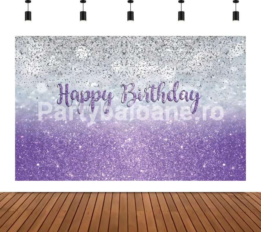 BACKGROUND TEXTIL PENTRU ARANJAMENT ARCADA - HAPPY BIRTHDAY COD 568B