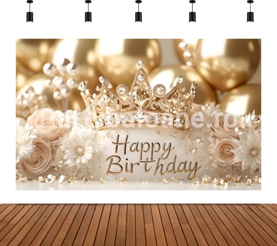 BACKGROUND TEXTIL PENTRU ARANJAMENT ARCADA - HAPPY BIRTHDAY COD 571B