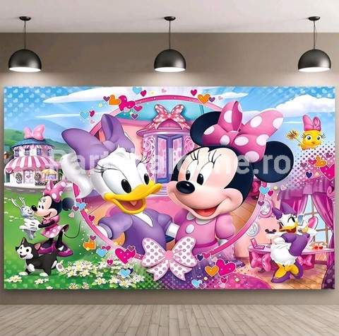 BACKGROUND TEXTIL PENTRU ARANJAMENT ARCADA MINNIE MOUSE - COD 416