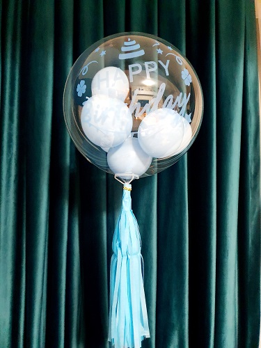BALON BOBO CU BALOANE IN INTERIOR IMRIMEU HAPPY BIRTHDAY