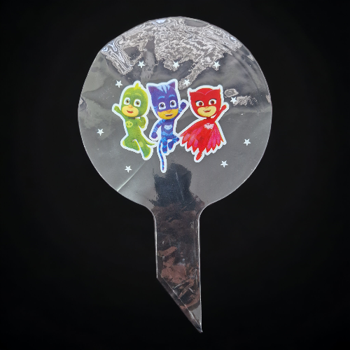 BALON BOBO TRANSPARENT CU IMPRIMEU EROI IN PIJAMALE - 45 CM