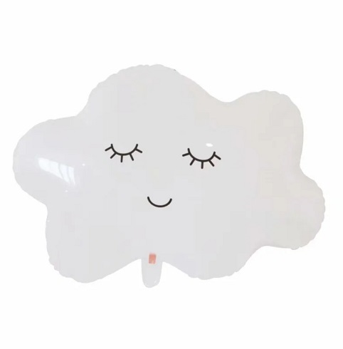 BALON FOLIE NOR ALB - 75 CM