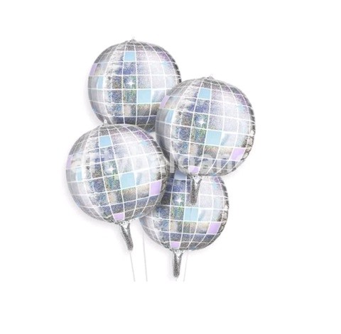 BALON FOLIE ORBZ DISCO ARGINTIU 55 CM