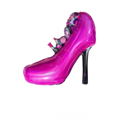 BALON FOLIE PANTOF BARBIE MAKE UP 80x73 CM