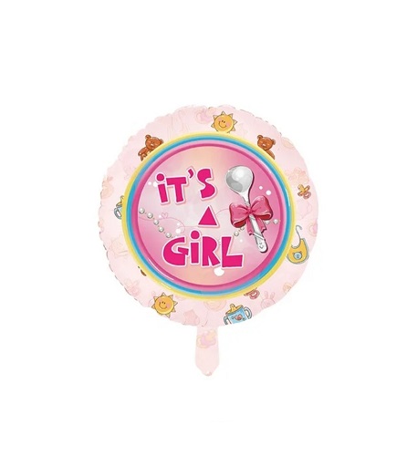 BALON FOLIE ROTUND IT S A GIRL - 45 CM