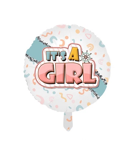 BALON FOLIE ROTUND IT S A GIRL - MODEL 2 - 45 CM