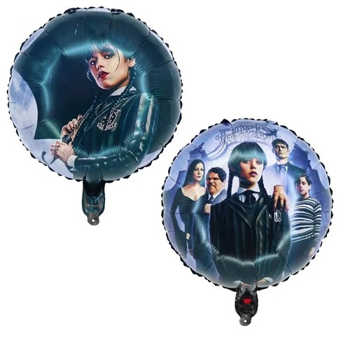BALON FOLIE ROTUND WEDNESDAY ADDAMS 45 CM