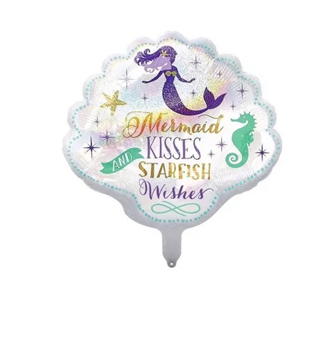 BALON FOLIE SCOICA CU IMPRIMEU SIRENA MERMAID 72x66CM