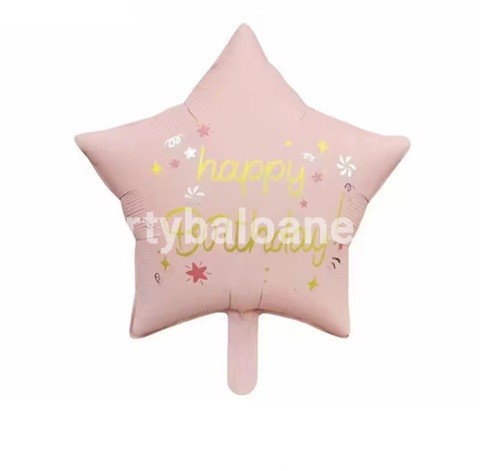 BALON FOLIE STEA HAPPY BIRTHDAY ROZ MAT- 45 CM