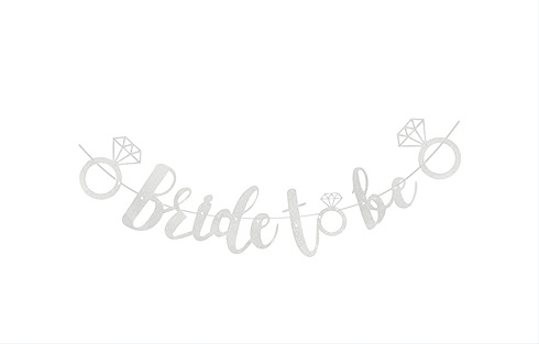 BANNER ARGINTIU BRIDE TO BE
