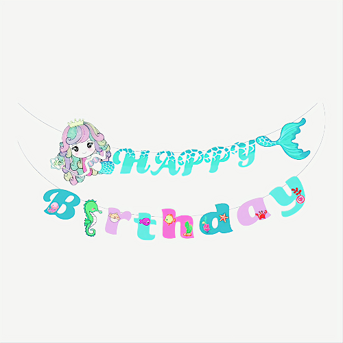 BANNER GHIRLANDA HAPPY BIRTHDAY SIRENA 4