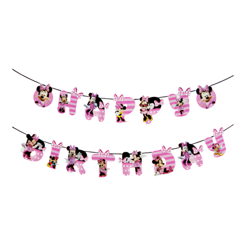 BANNER HAPPY BIRTHDAY - MINNIE MODEL 3