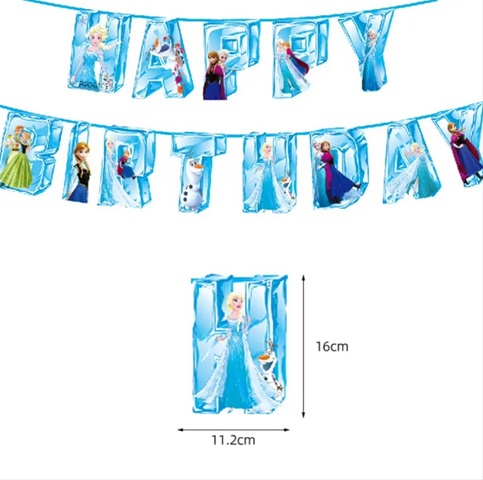 BANNER HAPPY BIRTHDAY – FROZEN