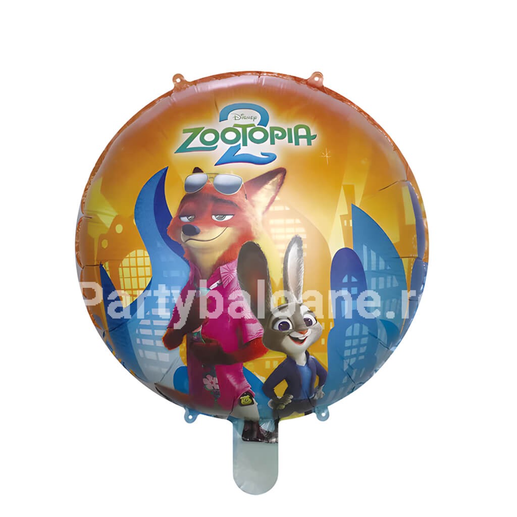 Balon Folie Rotund Zootopia 2 Nick si Judy 45 cm Balon din folie metalizata format rotund cu Nick Wilde si Judy Hopps din animatia Zootopia 2 diametru 45 cm pentru umflare cu heliu sau aer.