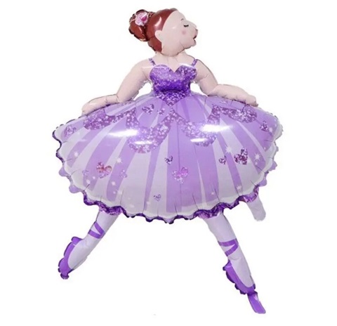 Balon folie Balerina mov 80 cm