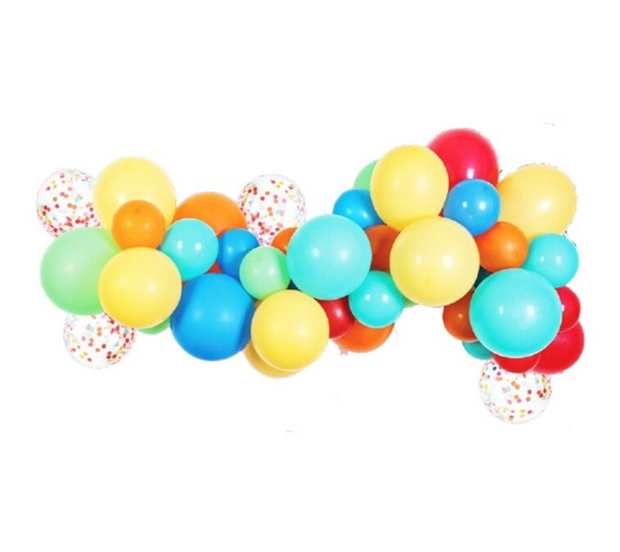 CHIT SEMIARCADA CU BALOANE MULTICOLORATE - 50 BUC