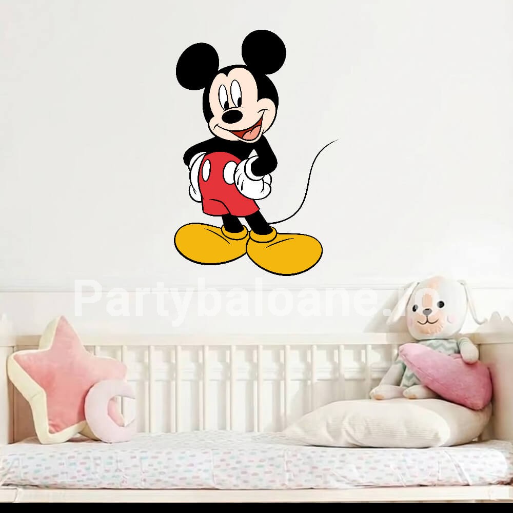 COD Sticker Perete Mickey Mouse – Decor Premium Repoziționabil COD 536B Sticker decorativ premium pentru camera copiilor