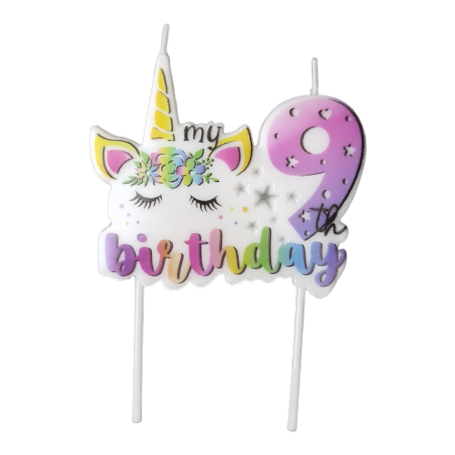 LUMANARE UNICORN CIFRA 9