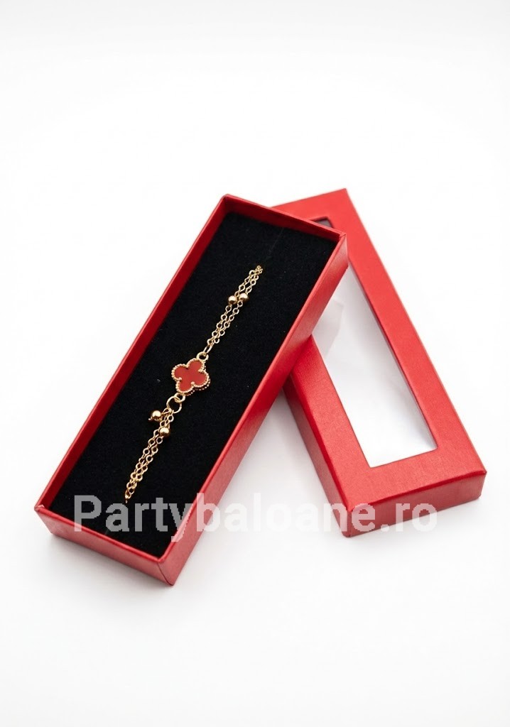 Mărțișor Premium Brățară în Cutie Cadou - Modele Norocoase 1 Martie Model 11 Martisor premium bratara cu perle si talismane norocoase in cutie rosie cadou 1 martie