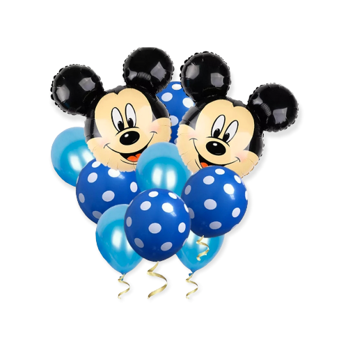 SET 10 BALOANE FOLIE SI LATEX - MICKEY