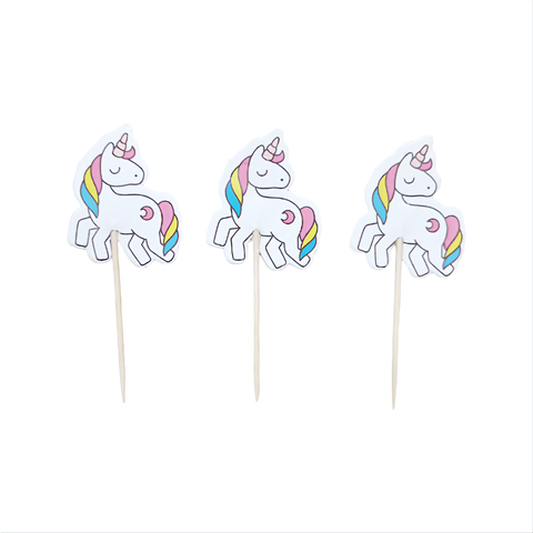Set 12 Toppere Carton Unicorn (Rainbow