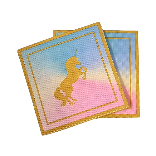 SET 20 SERVETELE CU UNICORN AURIU