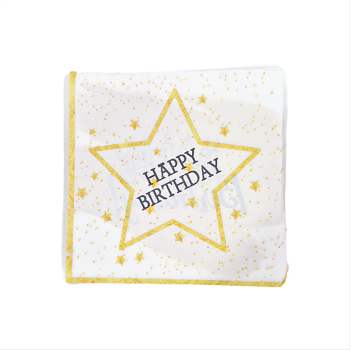 SET 20 SERVETELE HAPPY BIRTHDAY CU STELE AURII
