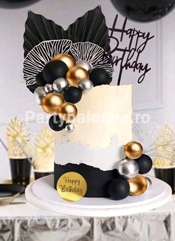 Set 26 Toppere 3D pentru Tort Happy Birthday