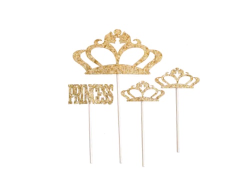 Set 4 Toppere Tort Princess si Coronita