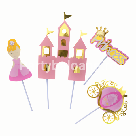 Set 4 Toppere Tort Tematica Castel si Caleasca