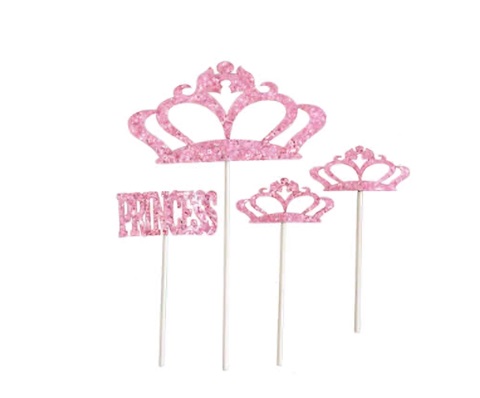 Set 4 Toppere Tort Princess Coroniță