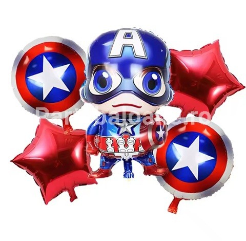 SET 5 BALOANE FOLIE CAPITAN AMERICA