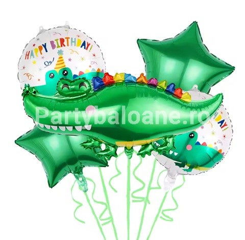 SET 5 BALOANE FOLIE CROCODIL