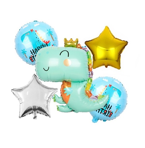 SET 5 BALOANE FOLIE DINOZAUR