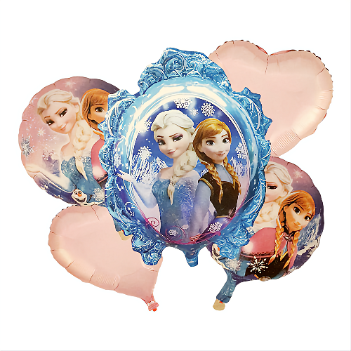 SET 5 BALOANE FOLIE FROZEN - ANA SI ELSA