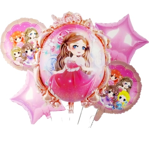 SET 5 BALOANE FOLIE PRINTESE