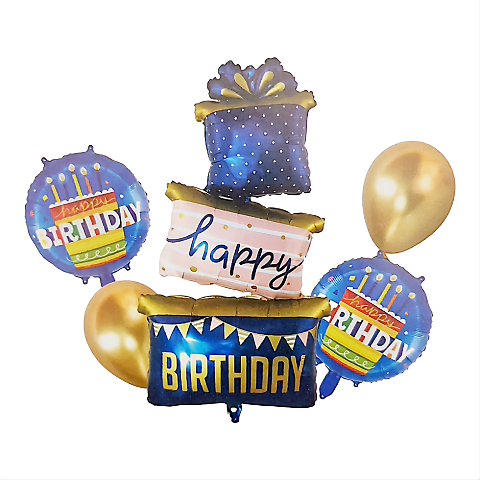 SET 5 BALOANE TORT - HAPPY BIRTHDAY