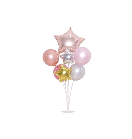 SET 7 BALOANE CU SUPORT INCLUS – STEA ROSE GOLD