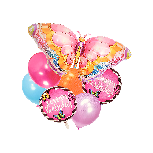 SET 7 BALOANE FOLIE SI LATEX - FLUTURAS