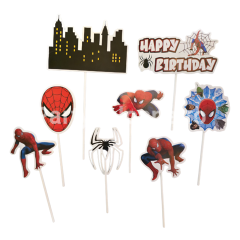 Set 8 Toppere Tort Spiderman