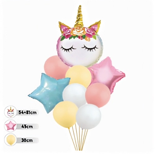 SET 9 BALOANE CU UNICORN