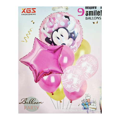 SET 9 BALOANE FOLIE SI LATEX MINNIE