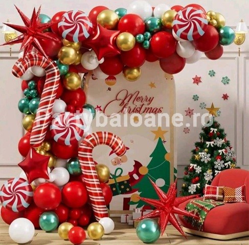 SET GHIRLANDA BALOANE TEMATICA CRACIUN