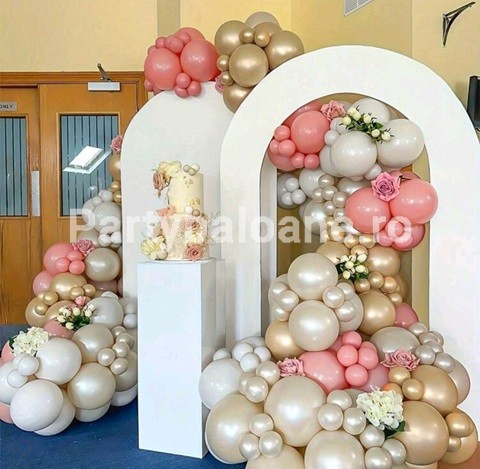 SET GIRLANDA CU BALOANE ROZ